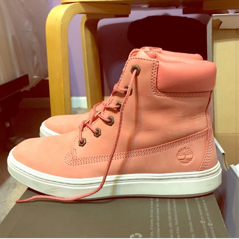 Baby pink timberlands